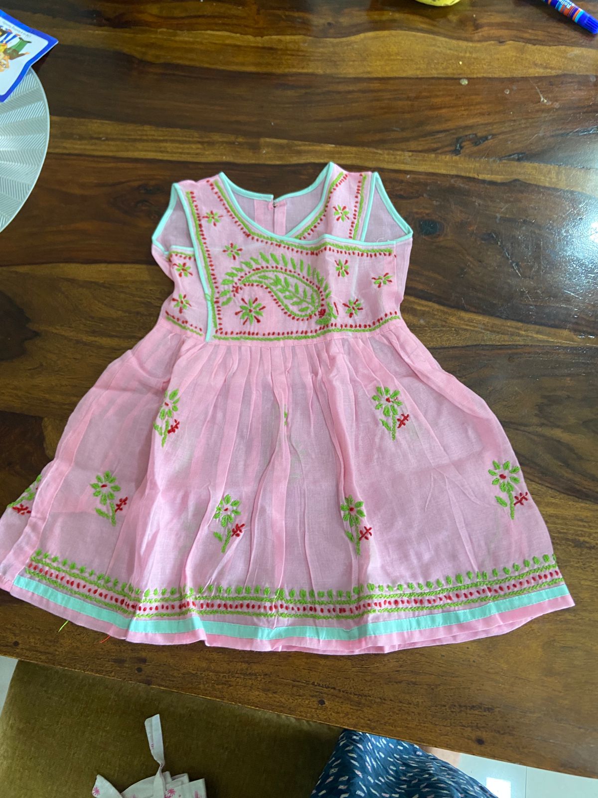 NEW Girls Lucknowi Frock - Pink