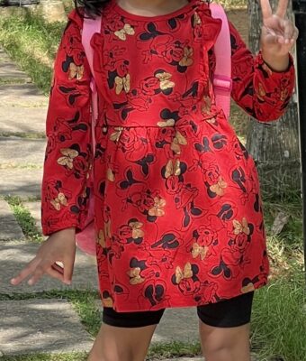 secondhand like new red minnie mouse dress