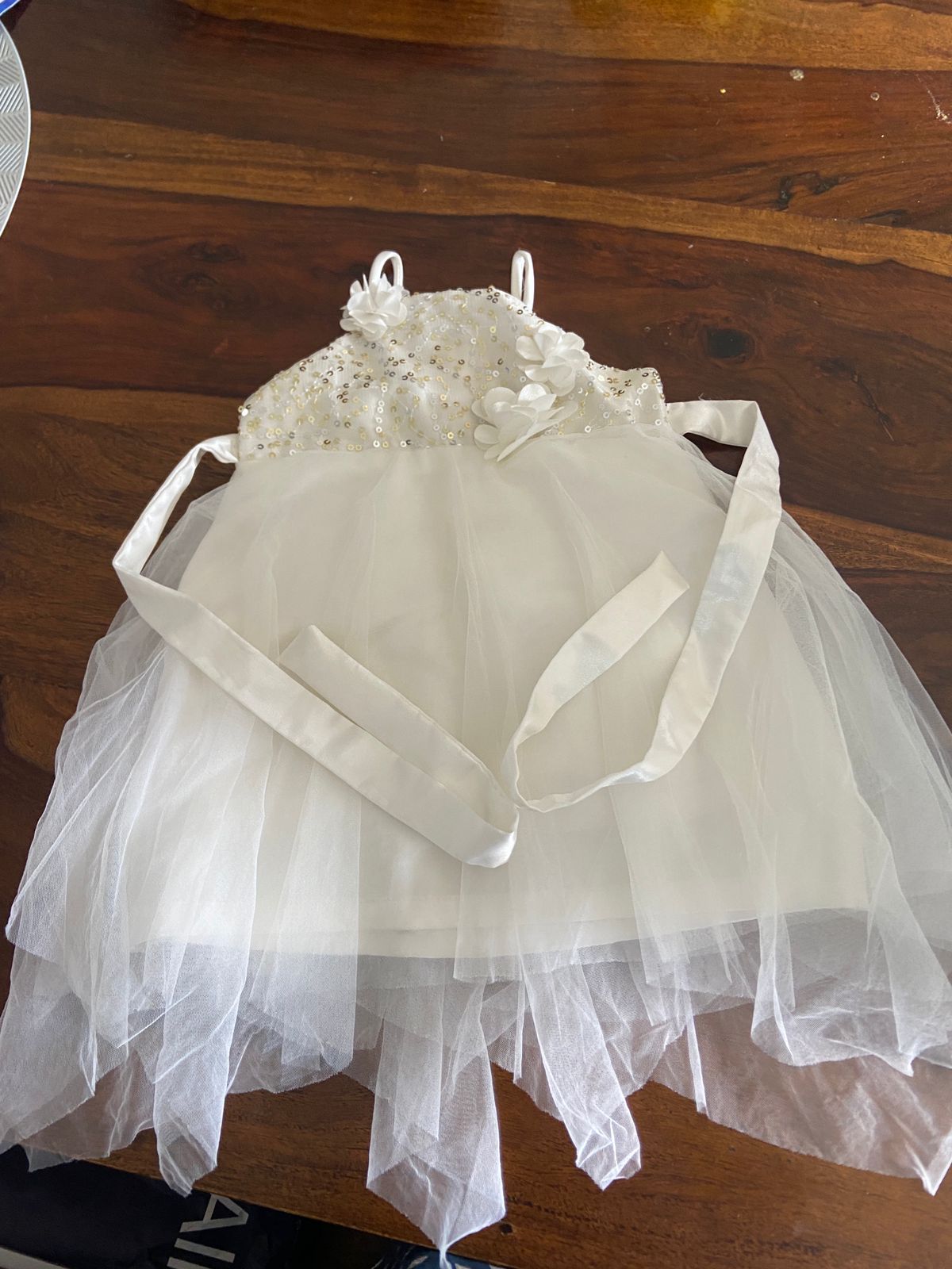 secondhand cream sequence strappy dress (1-2 years)