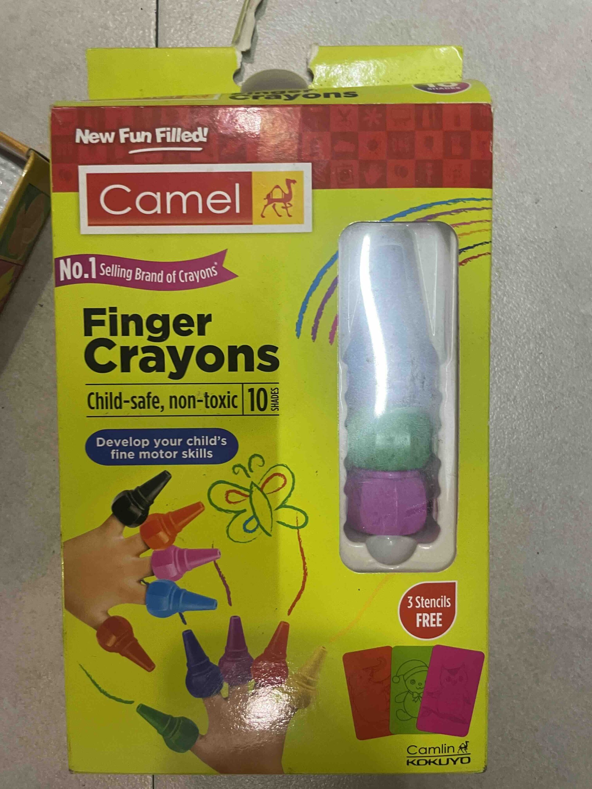 new baby finger crayons