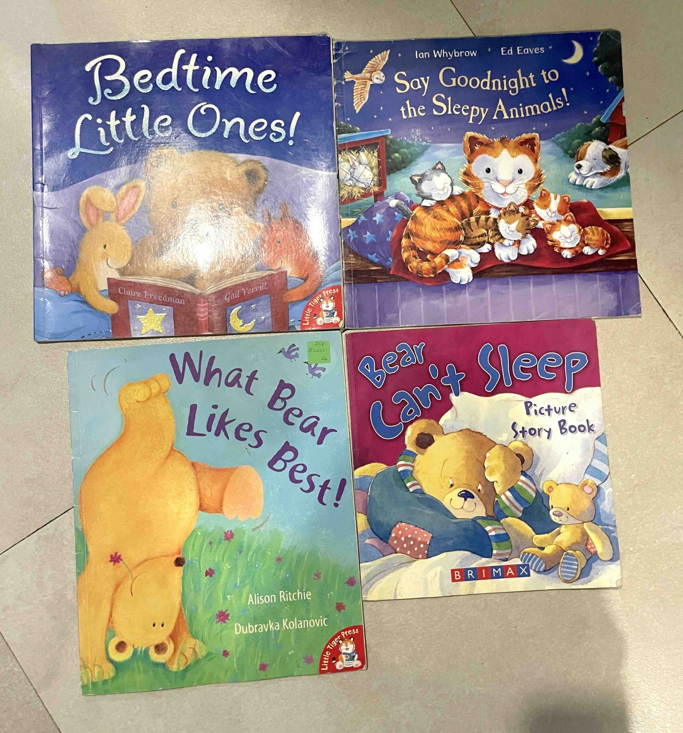 Set of 4 secondhand bedtime story books for kids