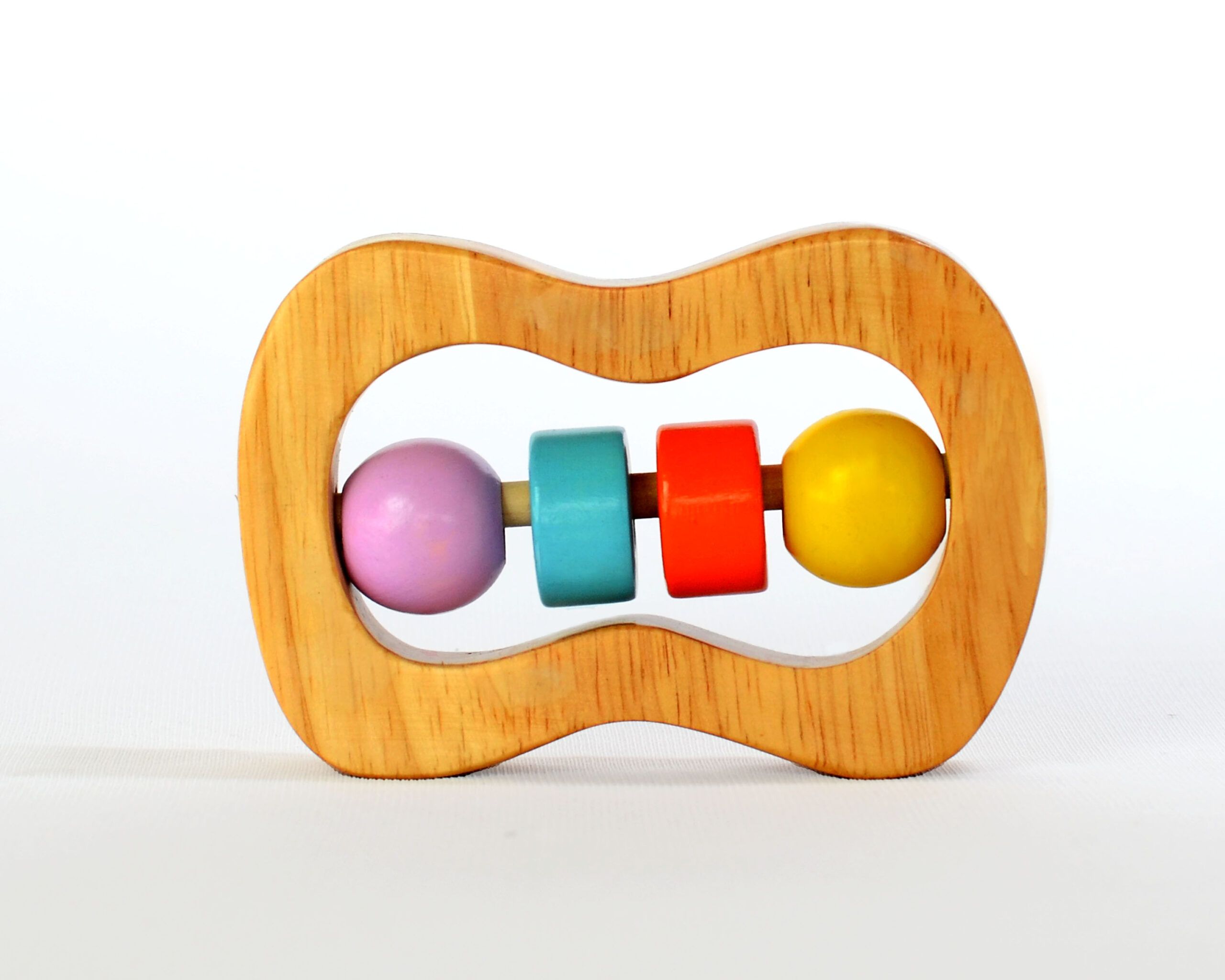 NEW Ekidskart handmade, eco-Friendly, non-toxic wooden rattle for babies (Multicolor)