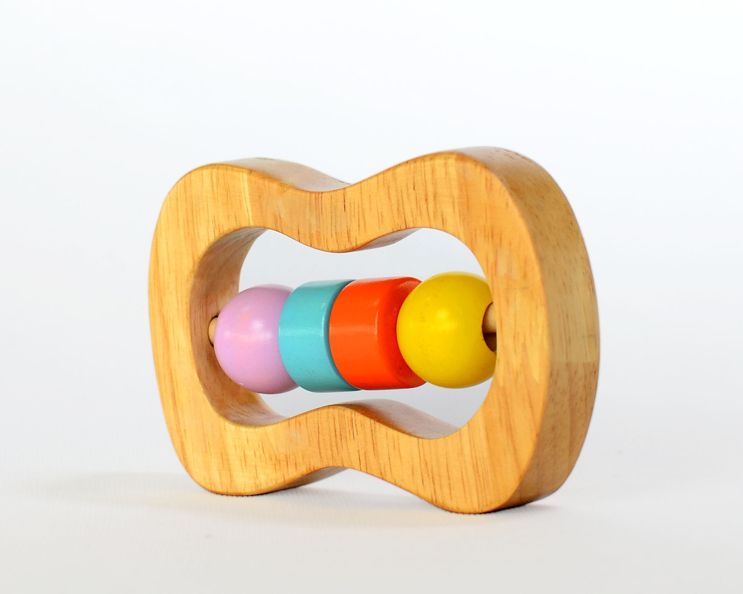 NEW Ekidskart handmade, eco-Friendly, non-toxic wooden rattle for babies (Multicolor)