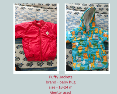 Preloved Babyhug puffy winter jackets (1-2 years)