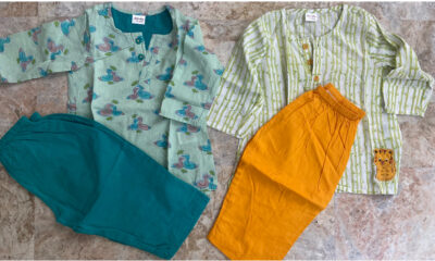 2 Preloved Fabindia cotton printed pyjama sets (12-18 months)