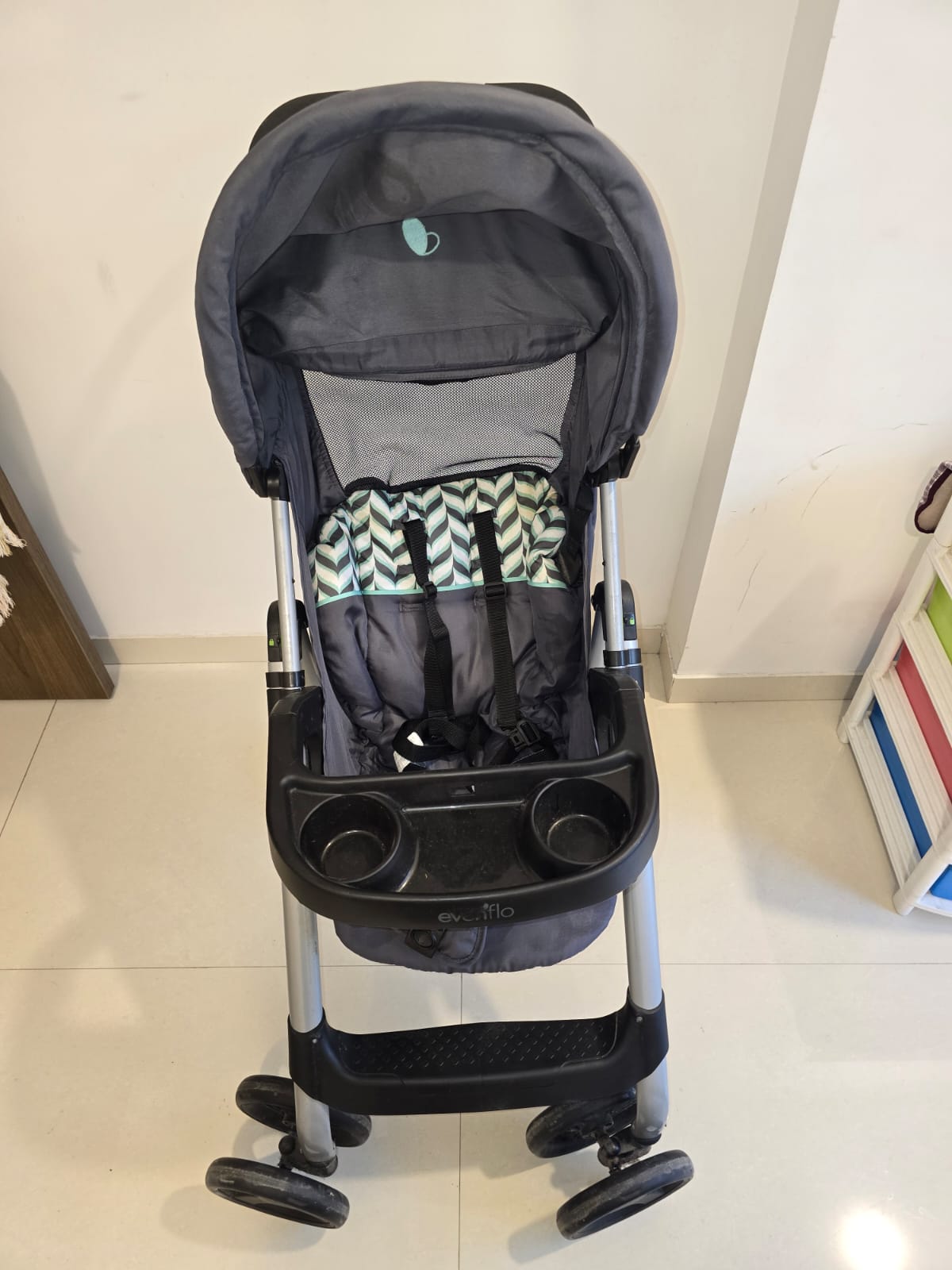 secondhand evenflo pram and car seat set