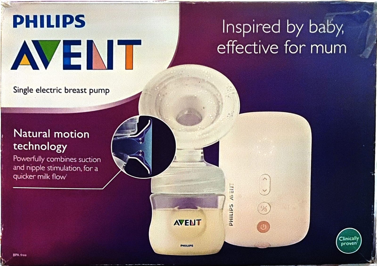 gently used secondhand Philips Avent electric breast pump