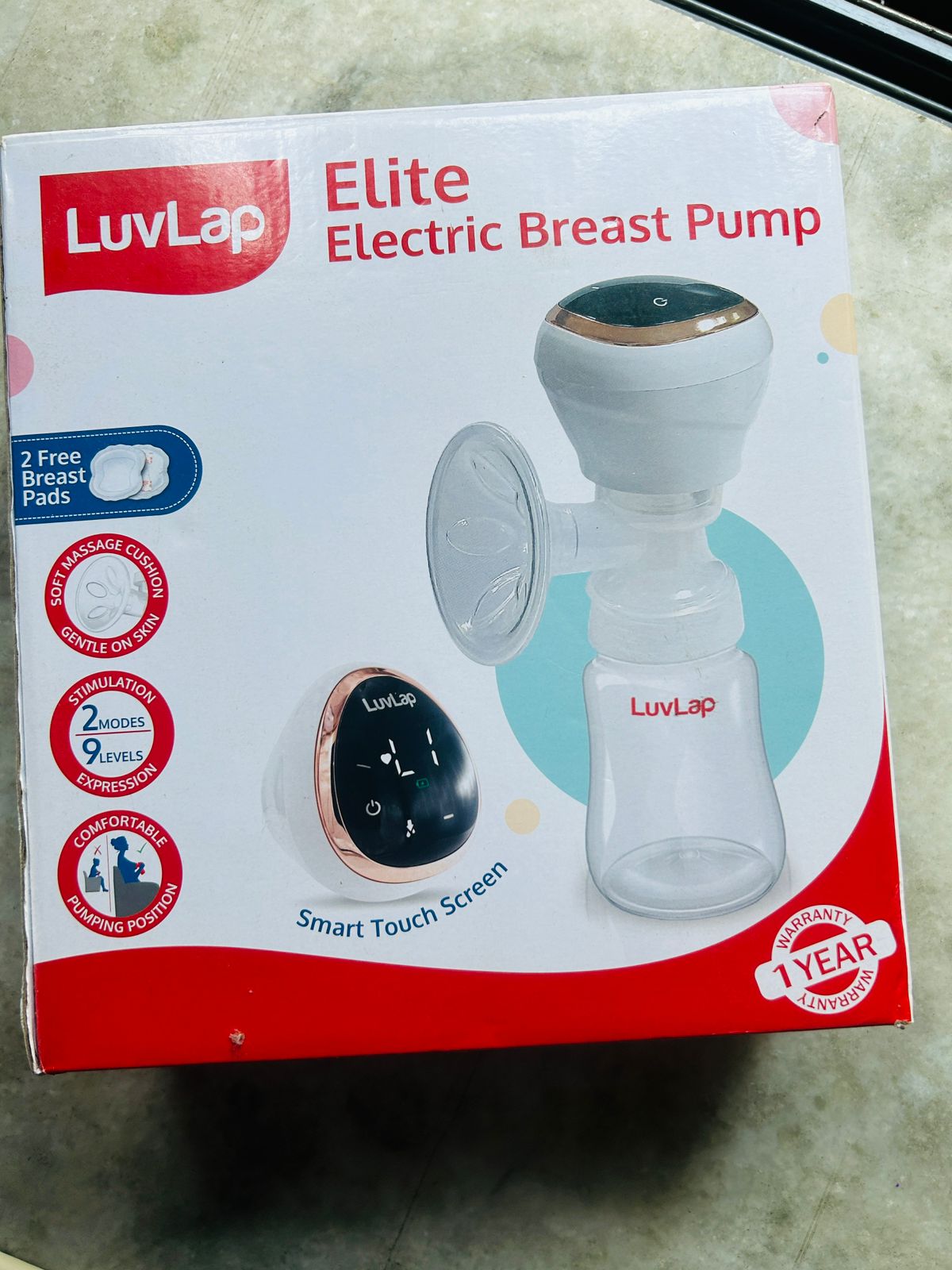 secondhand but unused NEW Luvlap elite electric breast pump