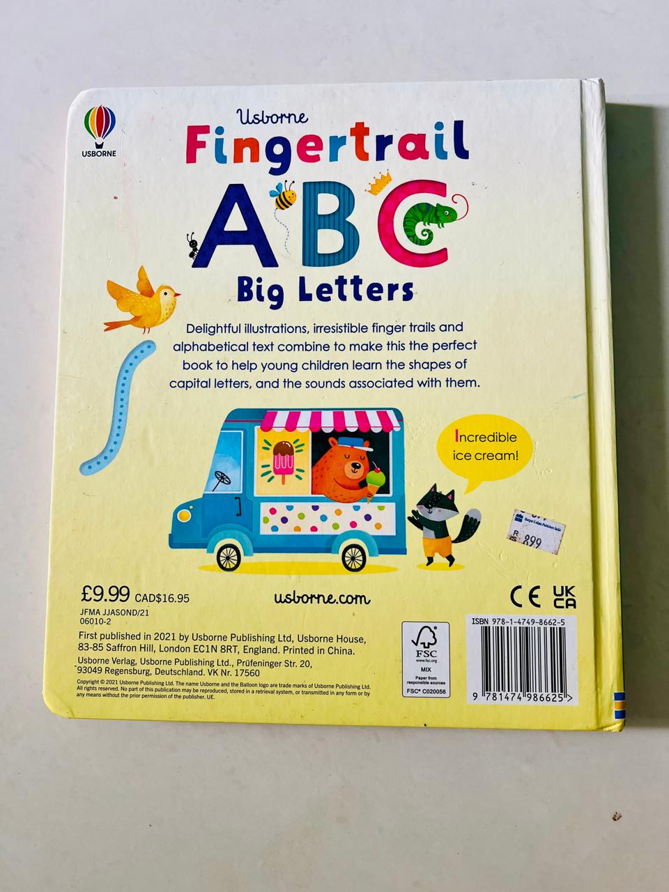 Preloved Usborne finger trail book for ABC