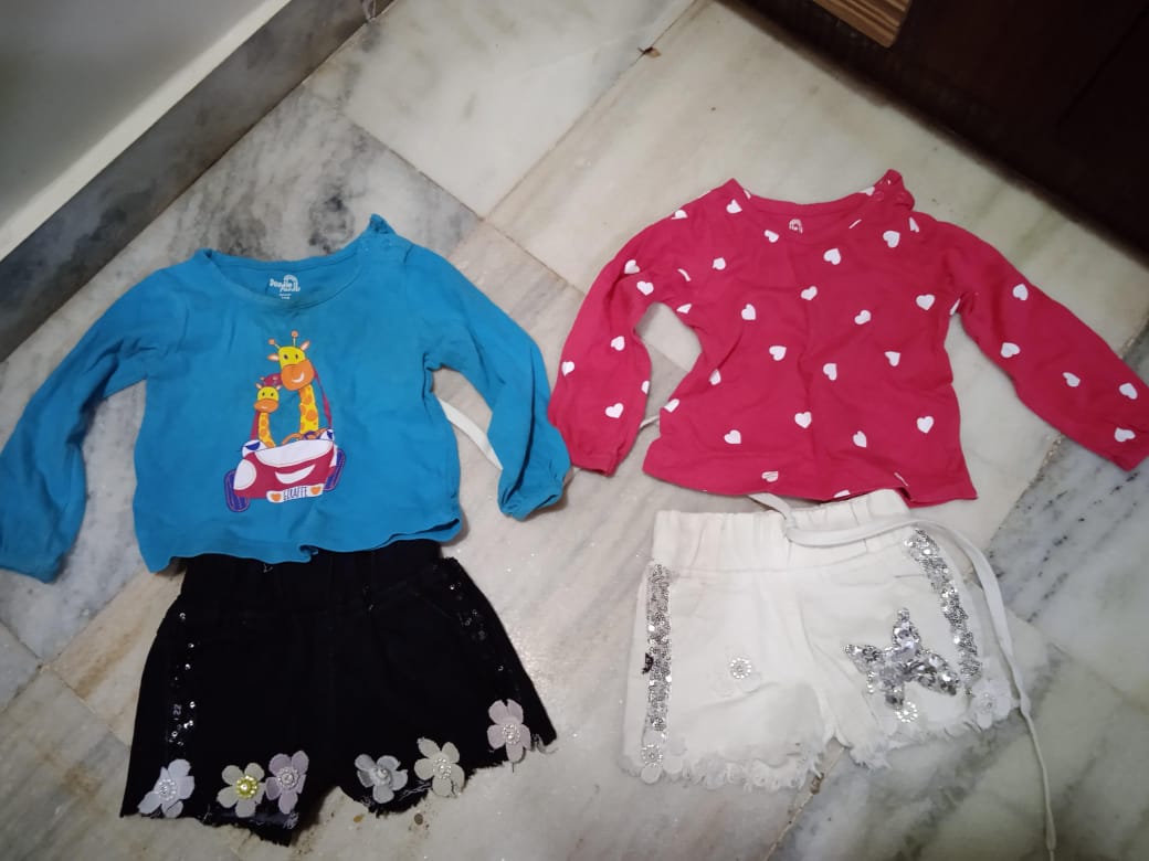 Preloved hot shorts n t shirt for baby (upto 6 months)