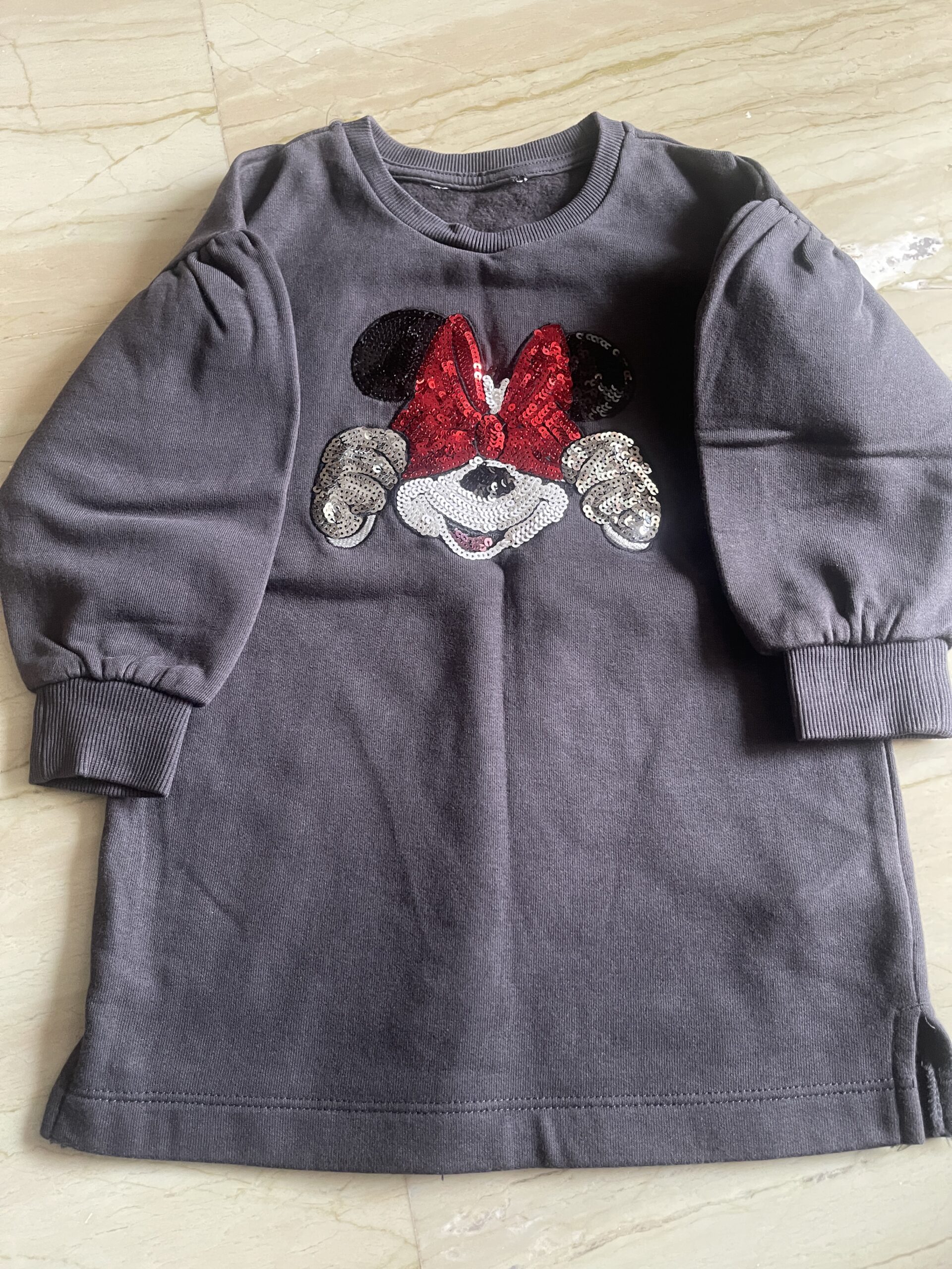 Secondhand Marks Spencers Minnie Mouse girls winter dress (2-3 years)