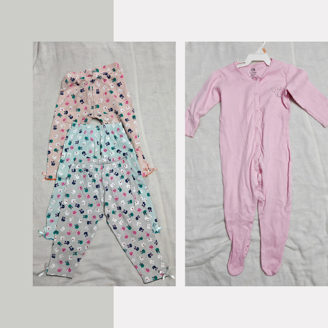 NEW Mini Klub leggings and romper for baby girl (9-12 months)