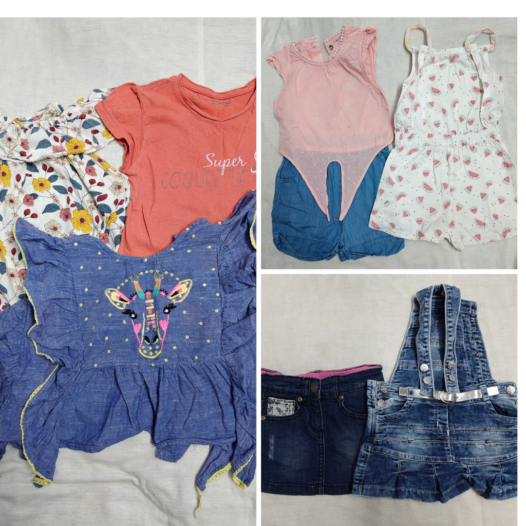 Secondhand baby clothes - set of skirts and tops (1-3 years)