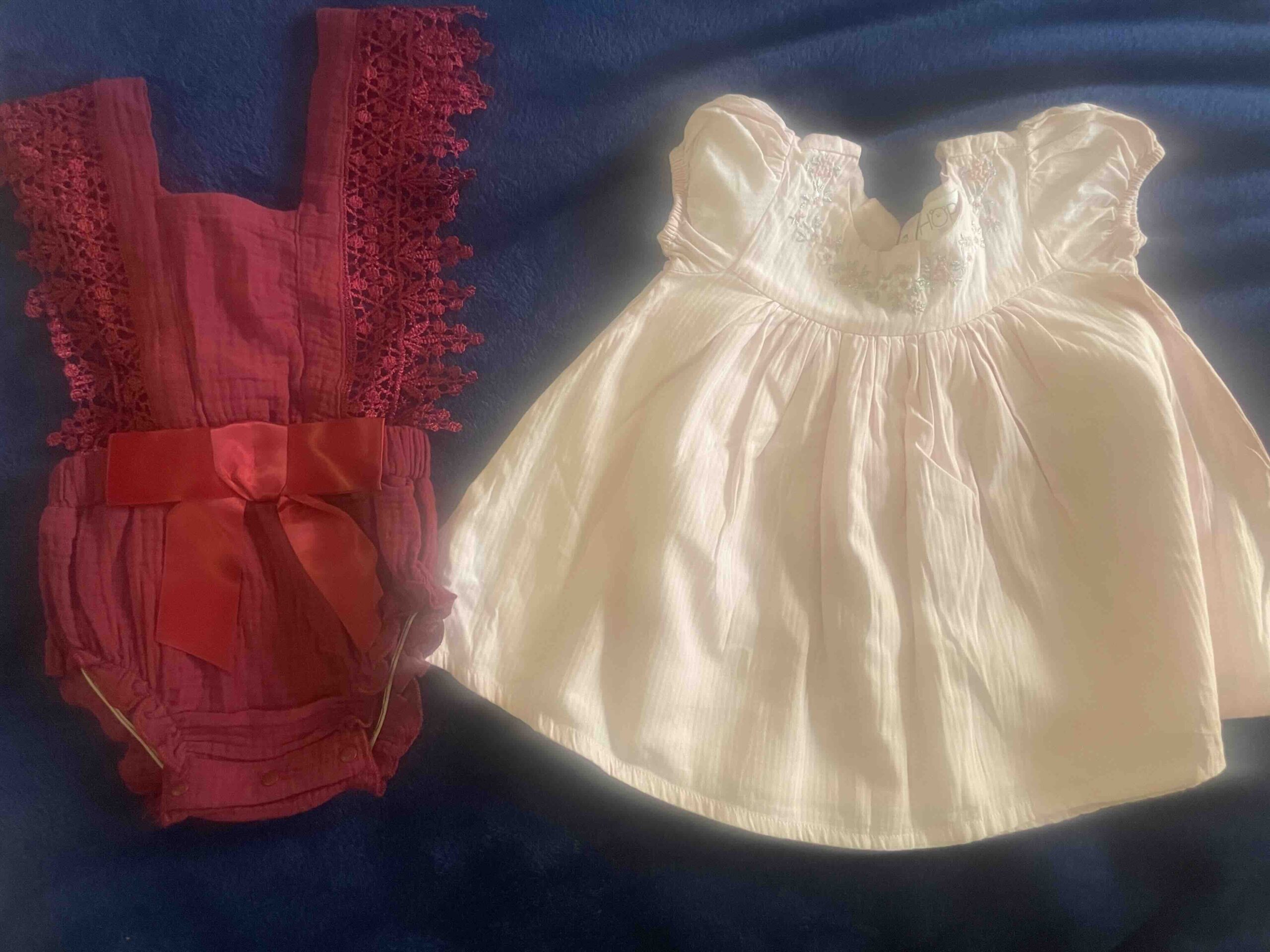 Secondhand set of 2 party wear dresses (6-9 months)