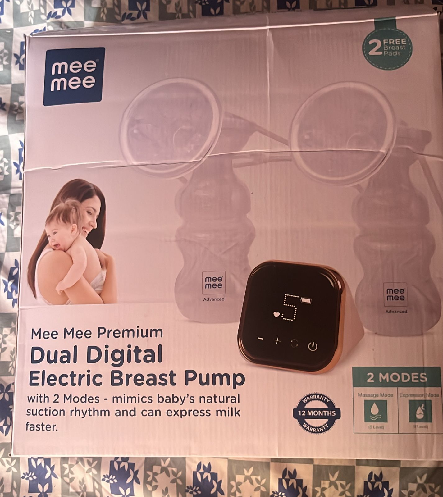 secondhand unused NEW Mee Mee dual electric breastfeeding pump