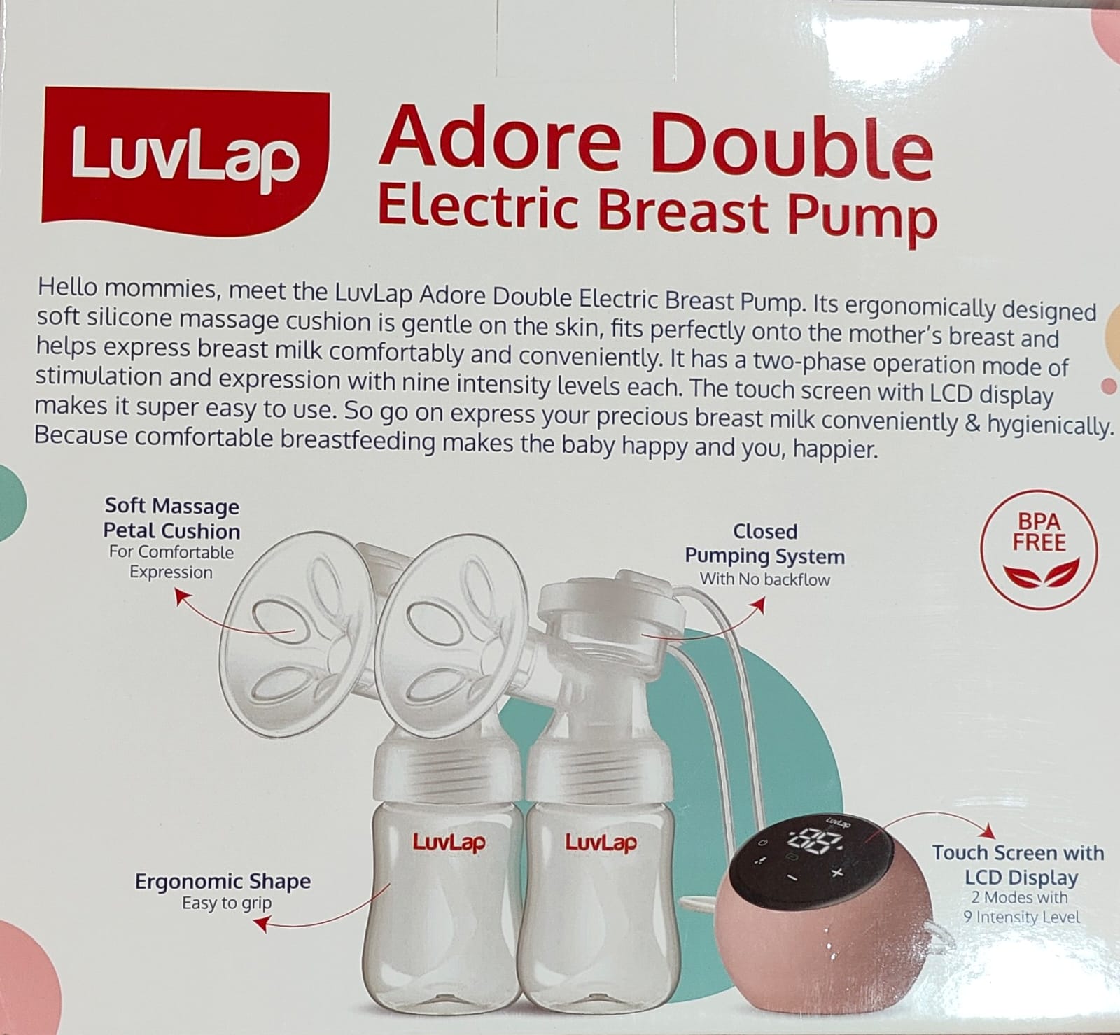 Like new Second hand Luvlap double electric breast pump