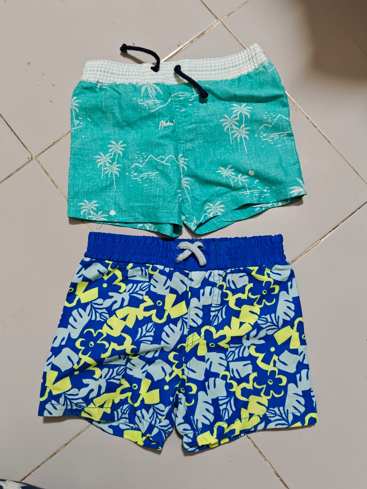 Preowned but unused NEW Swimming shorts for boys (1-2 years)