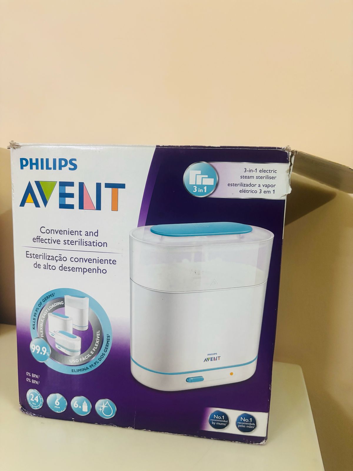 Gently used steam steriliser for baby bottles, pacifiers, etc