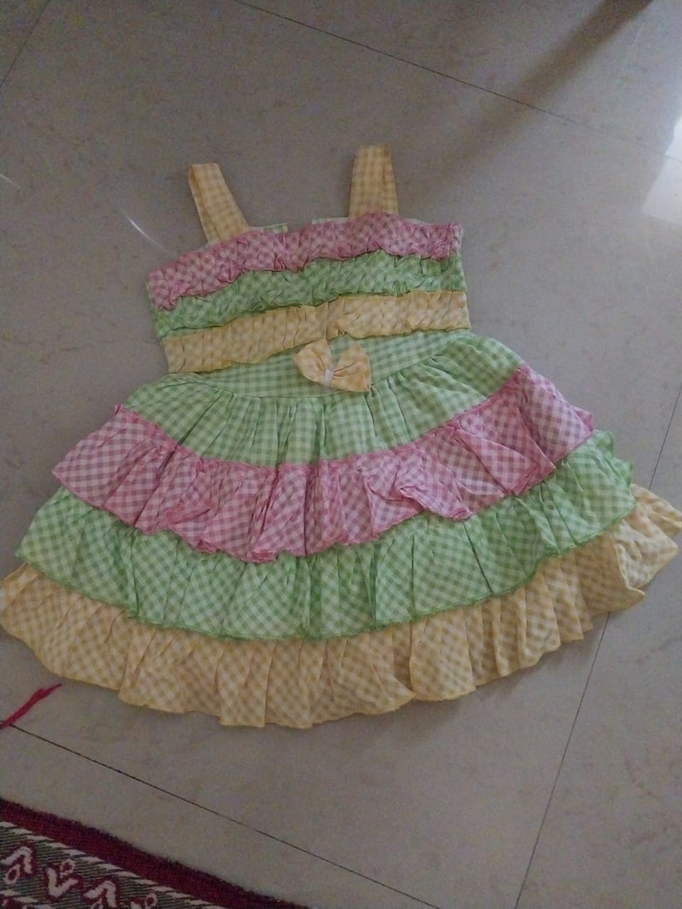 Preowned colourful frock with layers (1 year)