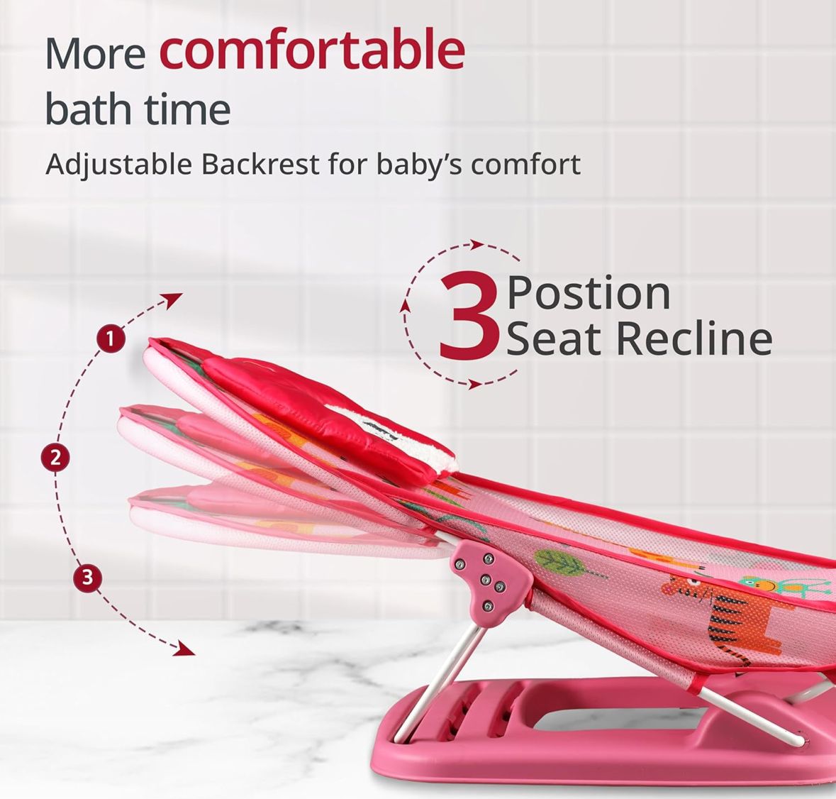 Comfortable bath time for babies