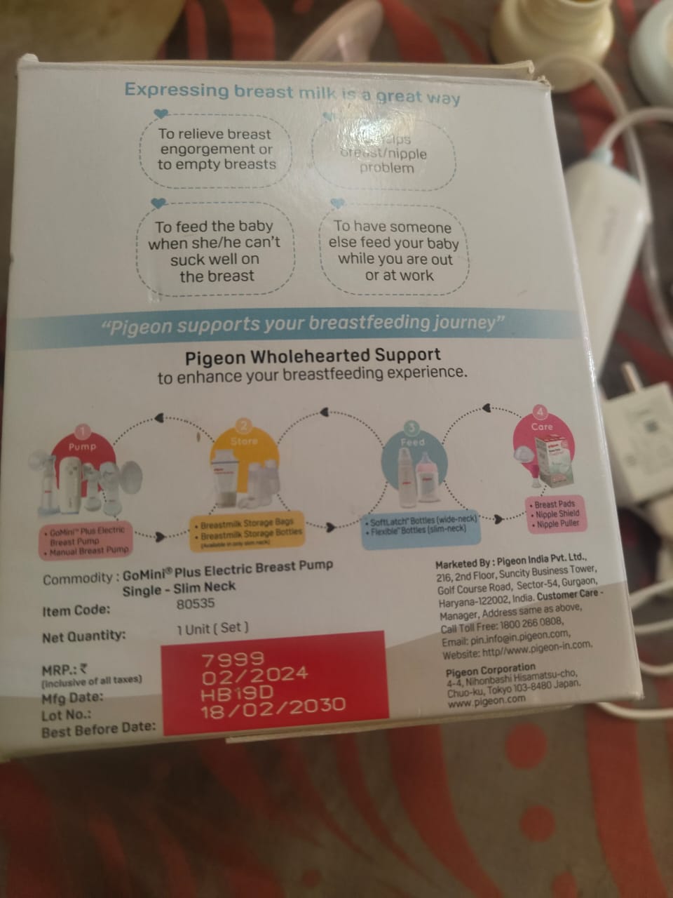 Preowned Pigeon go mini plus electric breast pump