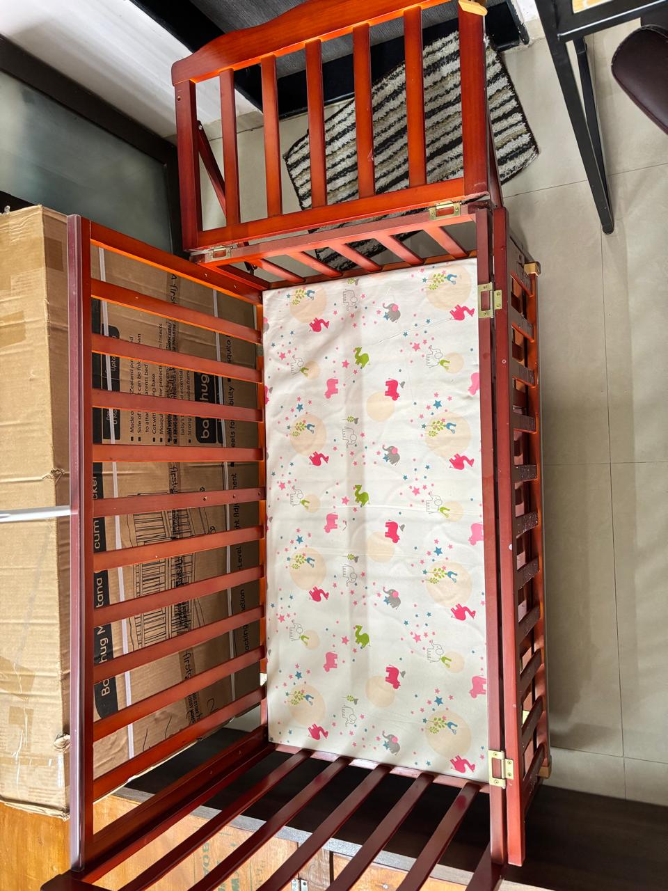 Resell - Babyhug montana cot cum rocker with mosquito net for sale in Mumbai