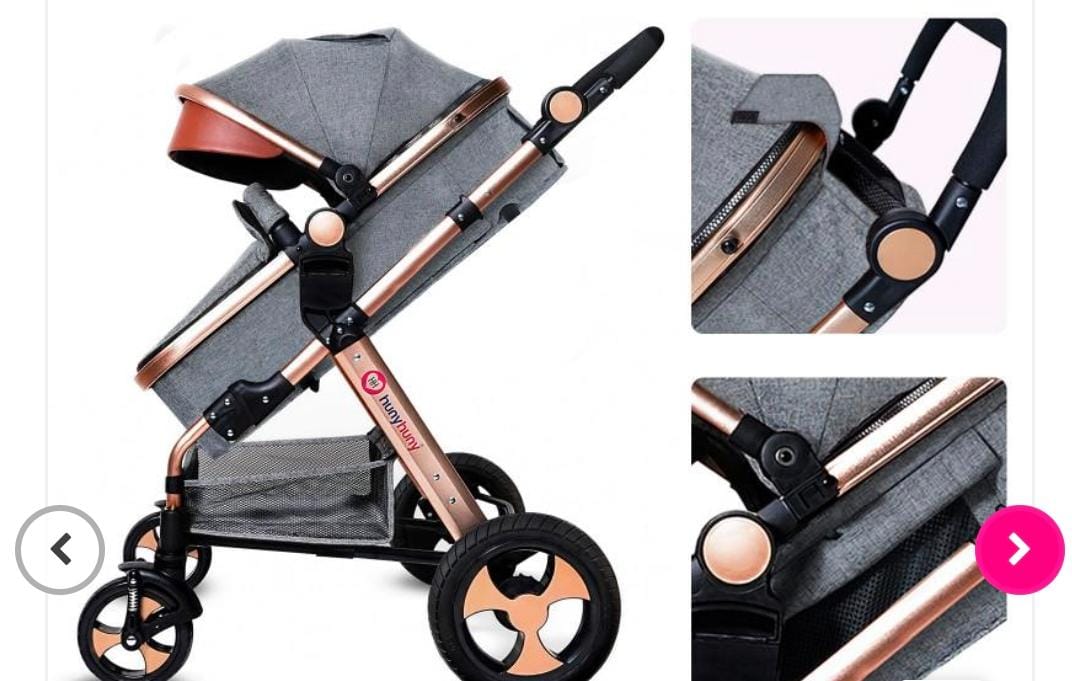 Preowned but unused NEW Hunyhuny 3 in 1 Z fold stroller pram ( Mumbai )