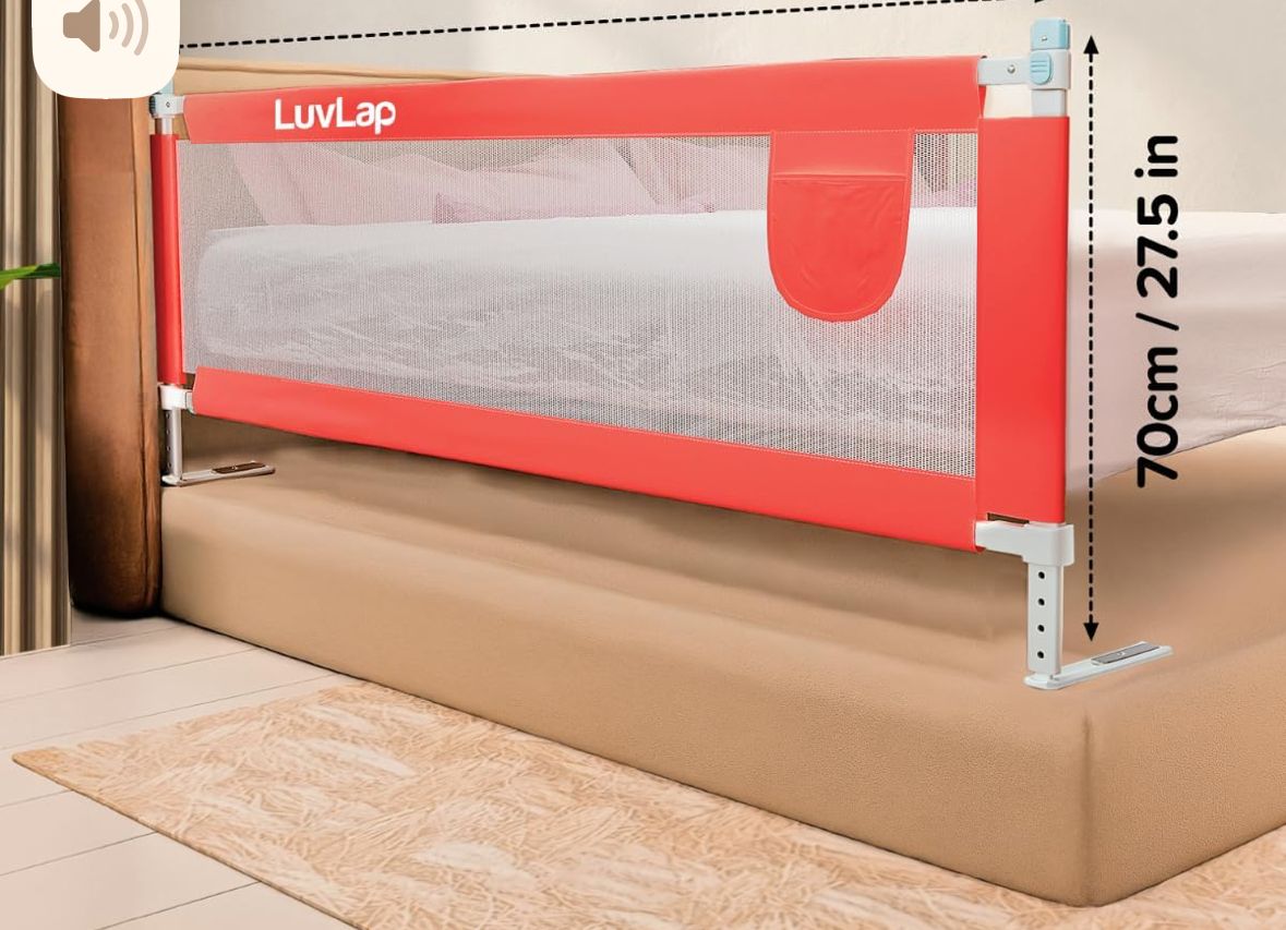 Secondhand but unused NEW Luvlap safety bed rail guard for sale in Mumbai on My Thrift Baby Loot