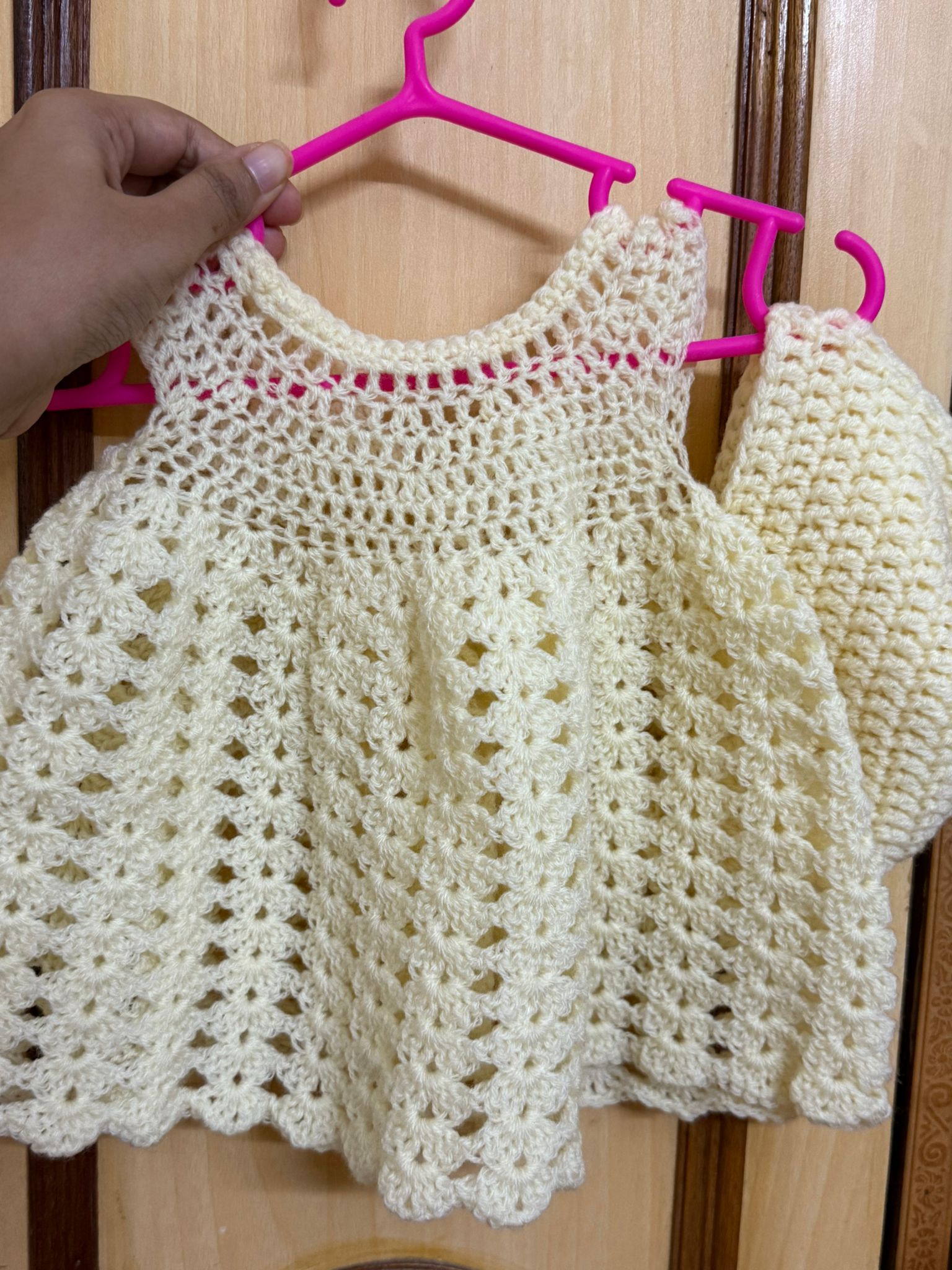 Preowned set of 2 crochet dresses (3-6 months)