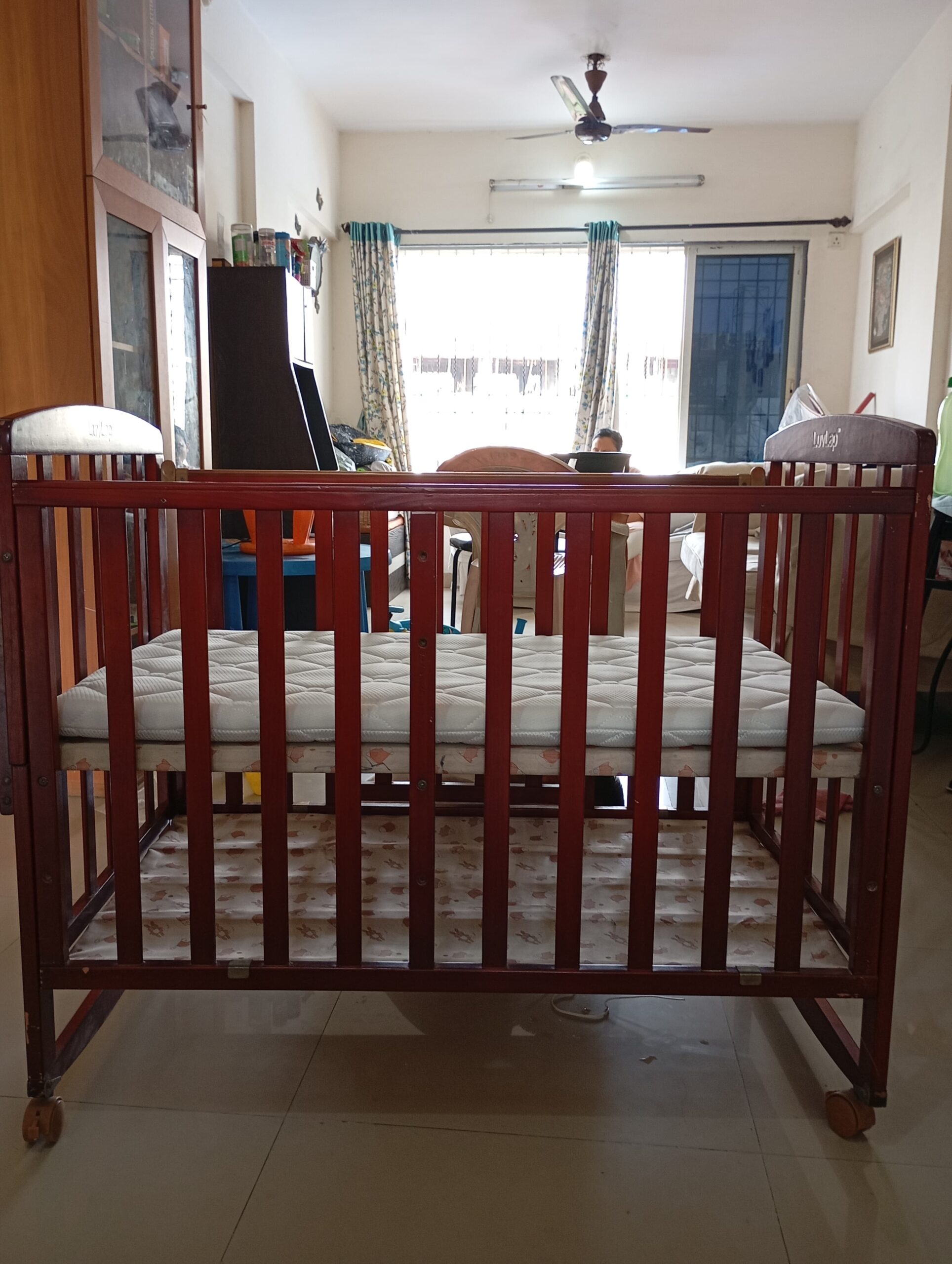 Sell online - used Luvlap wooden baby crib for sale in Mumbai on My Thrift Baby Loot