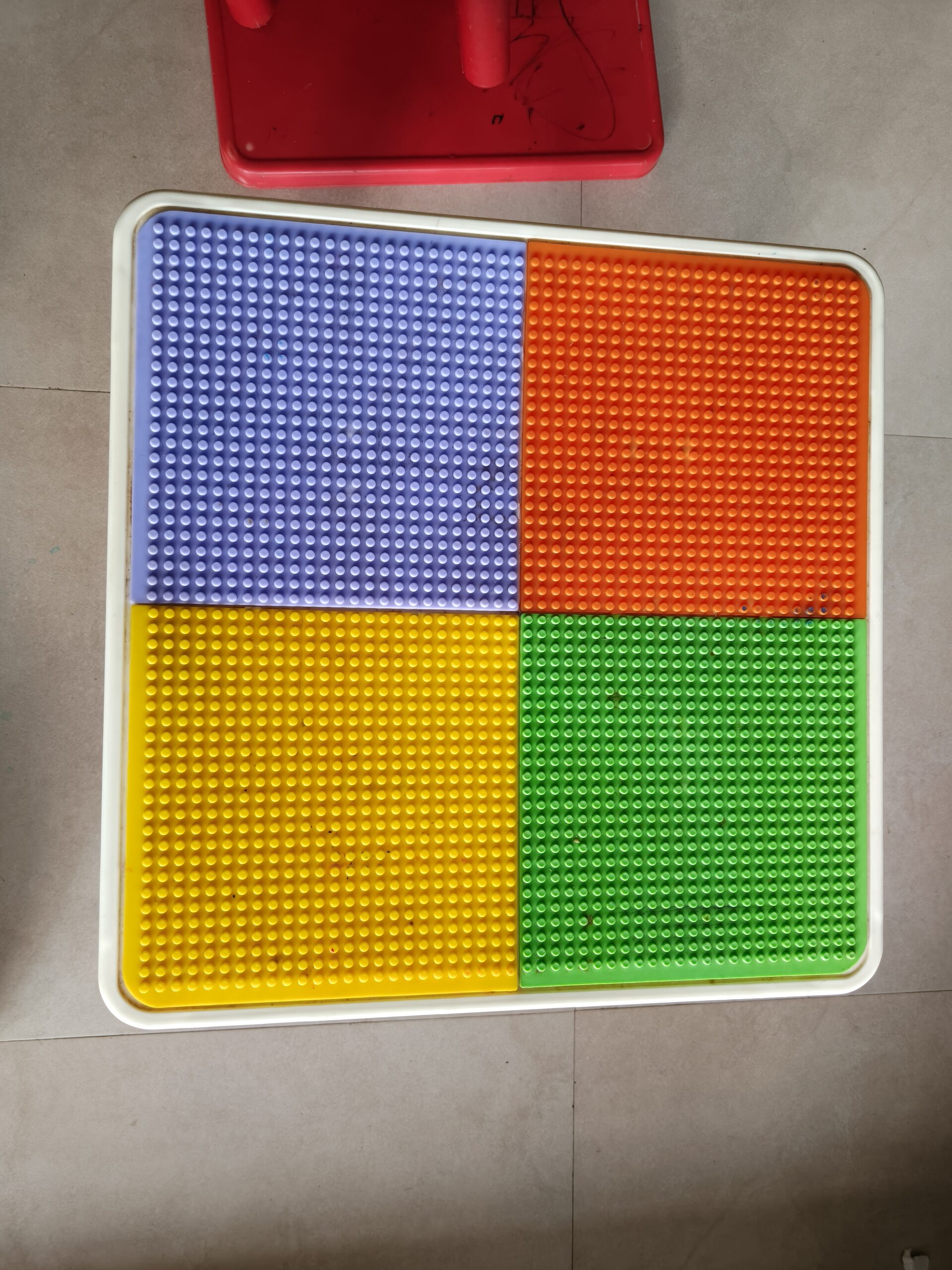 Thrifted kids lego table with chairs - preloved