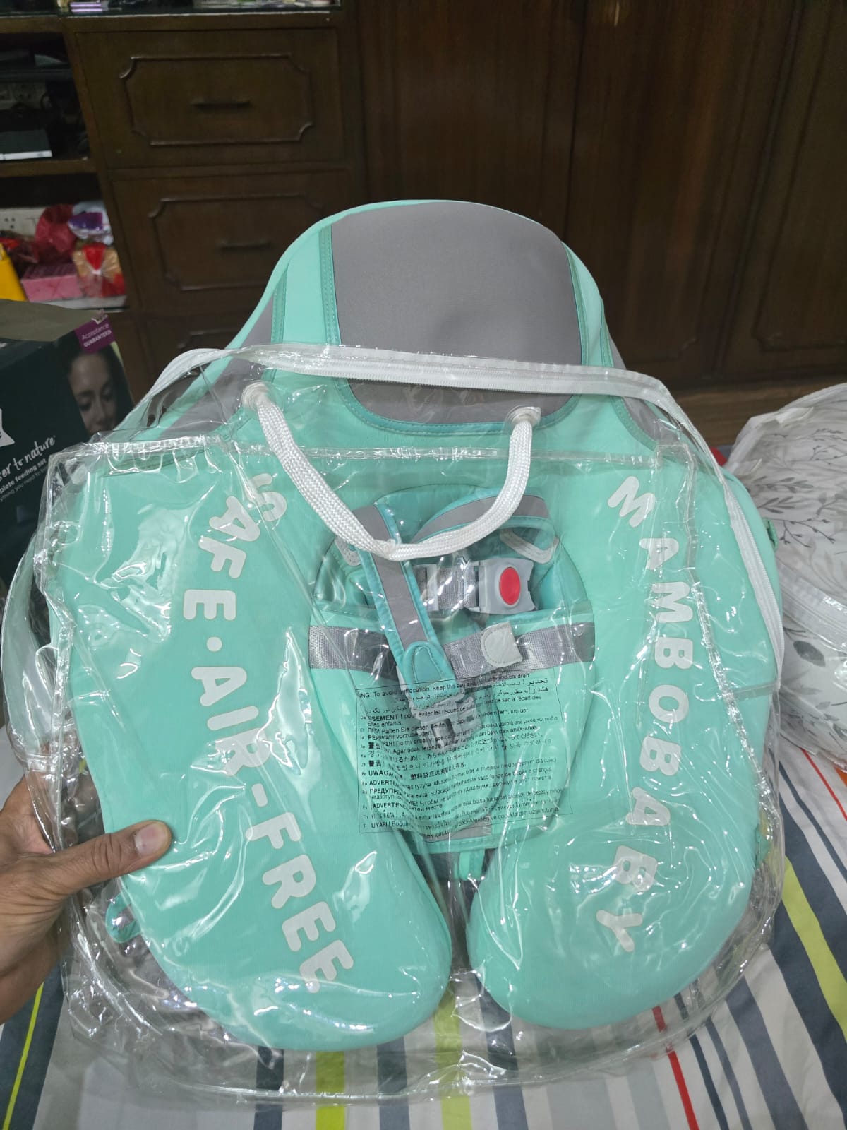 Gently used non inflatable Mambo Baby Air Free Swim Float