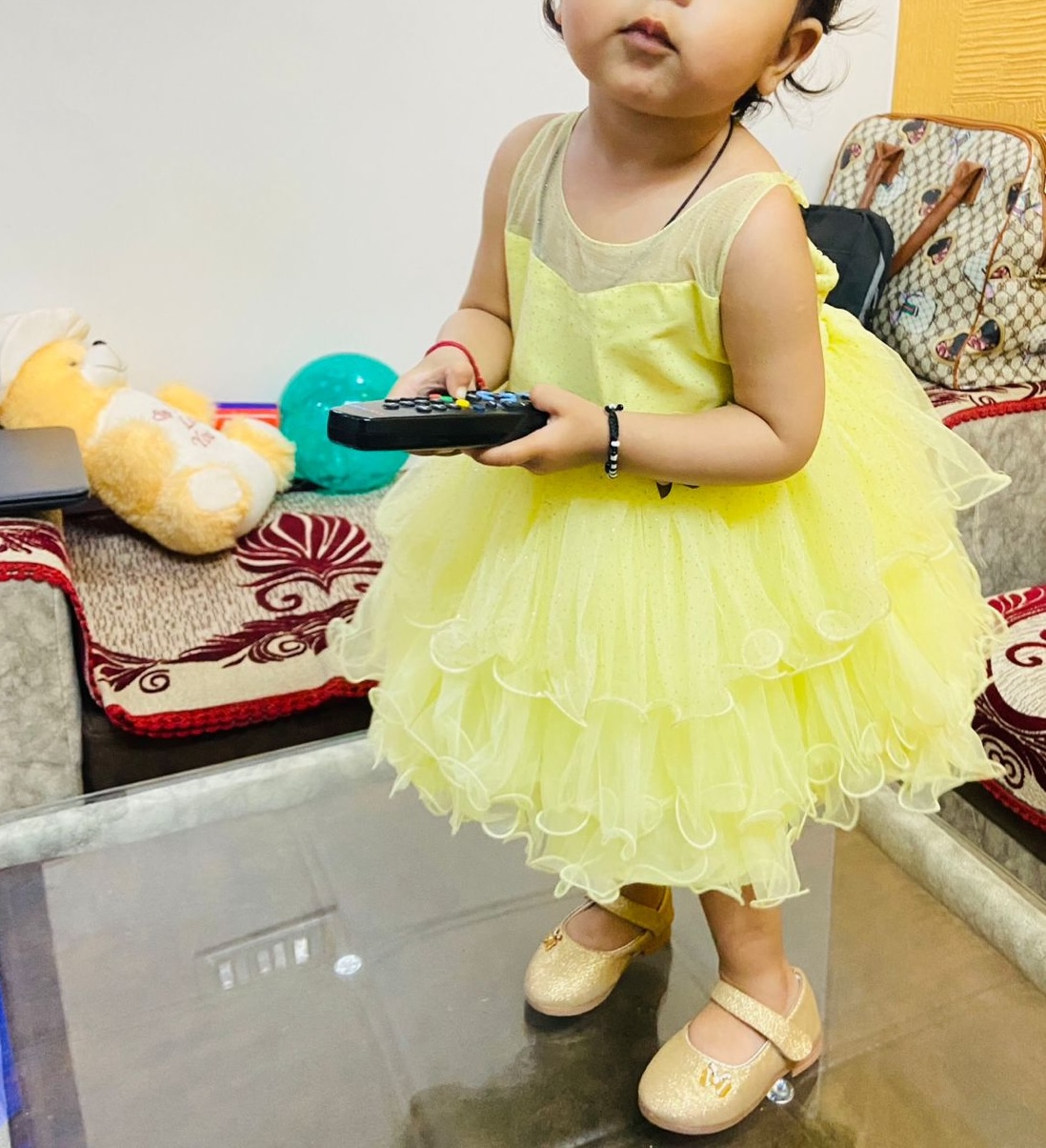 Gently used partywear frock for toddlers – 18 to 24 months