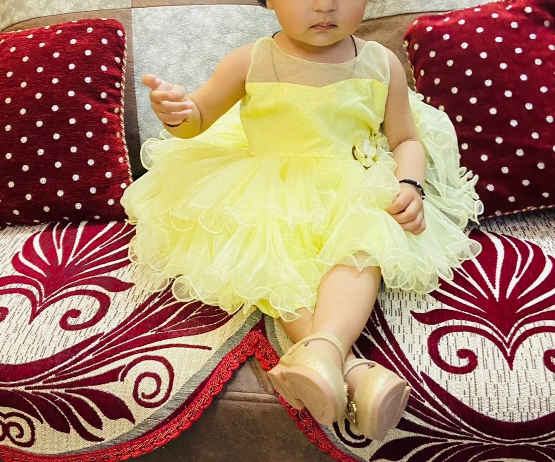 Stylish preloved baby frock (18-24 months) for eco-conscious moms