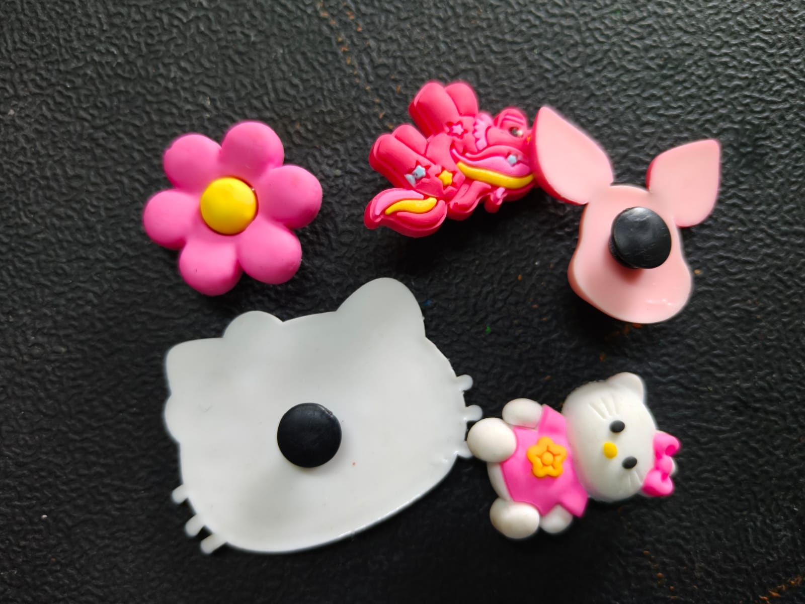 Thrifted Hello Kitty Croc clips – new and adorable
