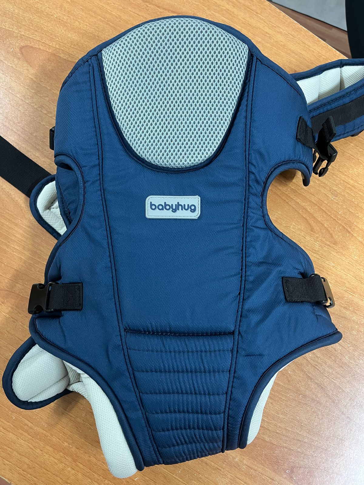 Babyhug First Blossom 3-in-1 Baby Carrier: Ergonomic with breathable mesh, Padded straps, Cushioned leg openings, and versatile carrying positions for ultimate baby comfort and Parent convenience-Blue