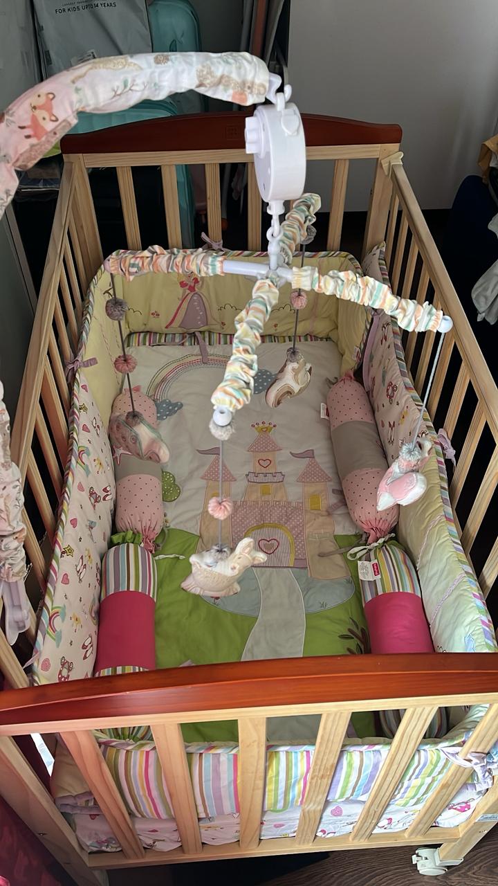 Used baby cot with cradle for sale Noida