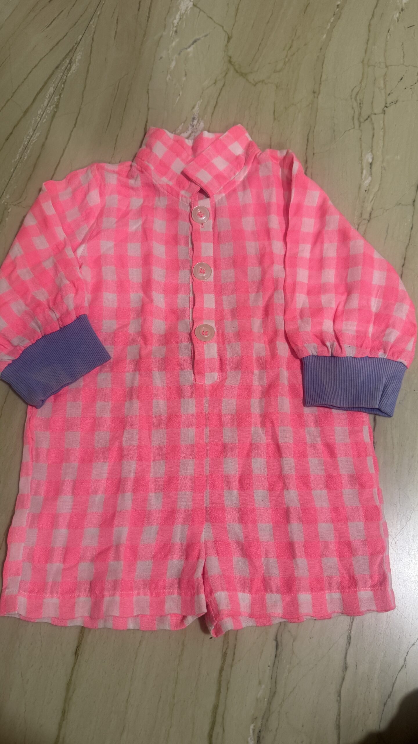 Bunga Tunga branded kidswear neon pink jumpsuit preowned thrifted
