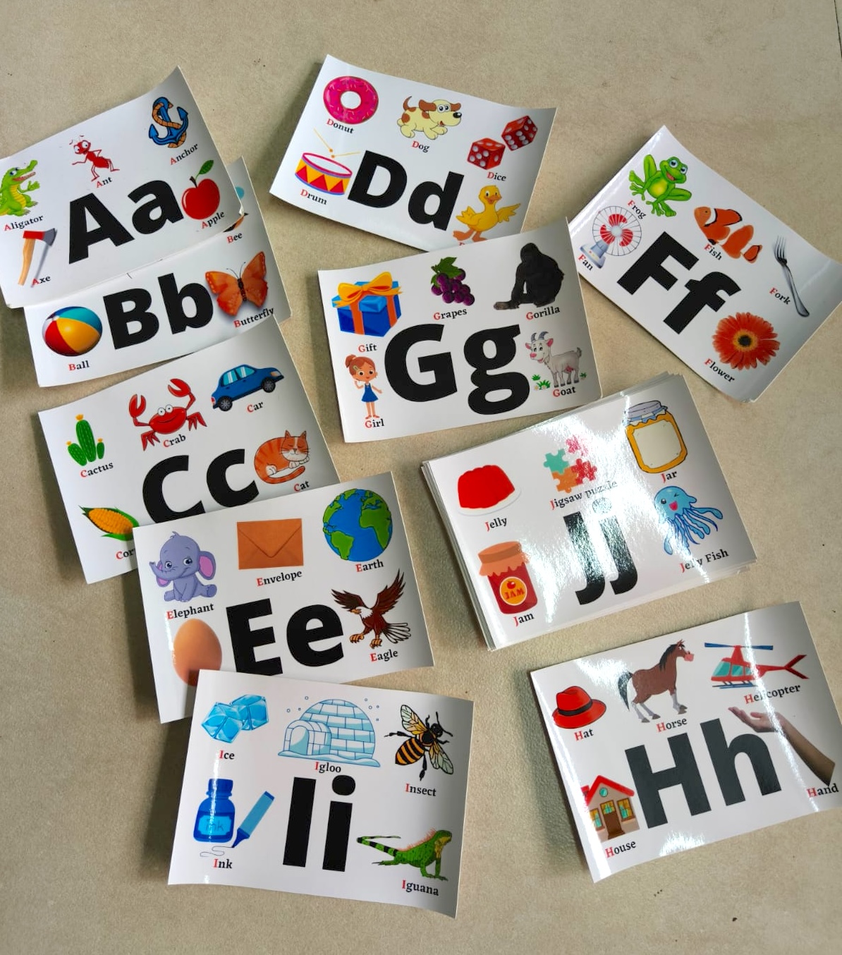 ABC flashcards learning set for kids