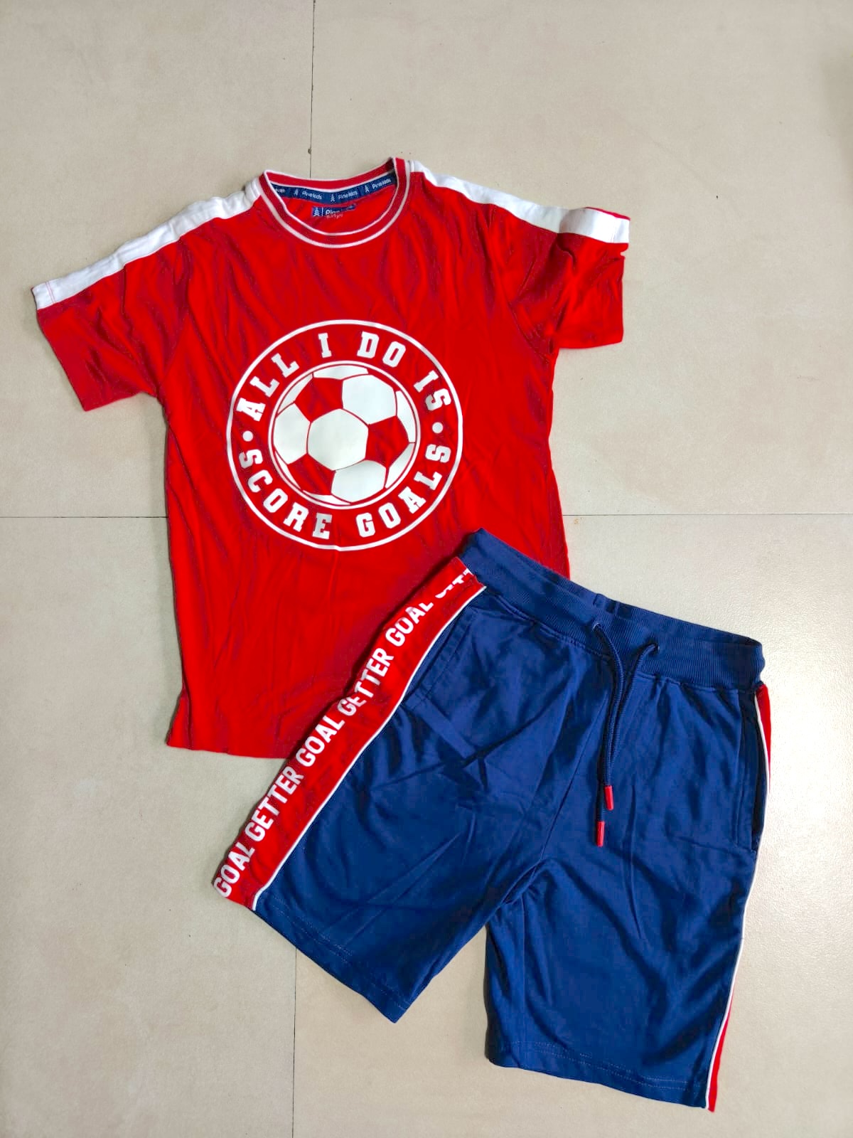 Football themed coord set for boys preloved