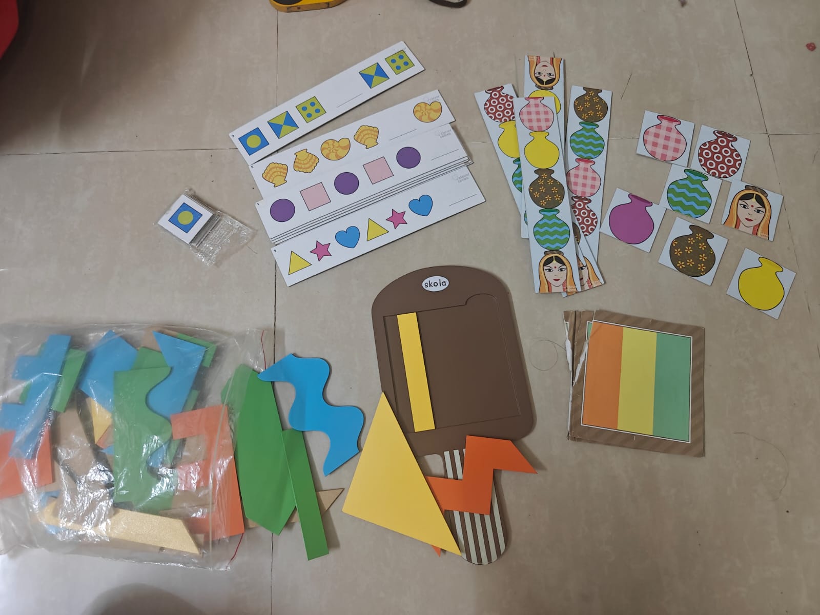 Second hand Skola Toys India kids pattern identification set monterssory learning kit
