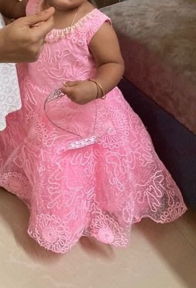 Preowned net frock for special occasions