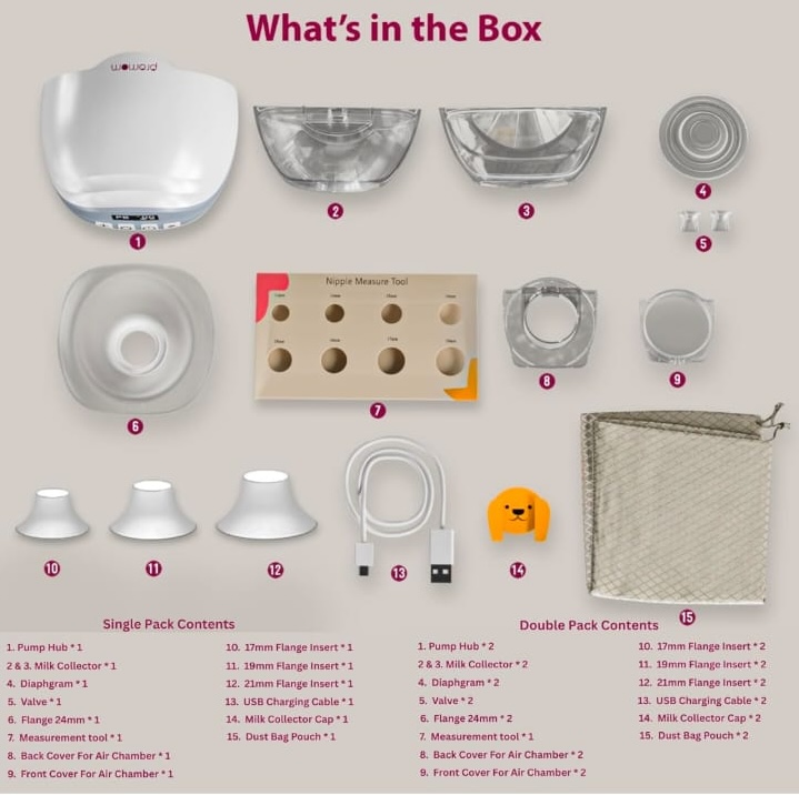 Convenient Promom dual breast pump for nursing mothers - wearable breast pump India