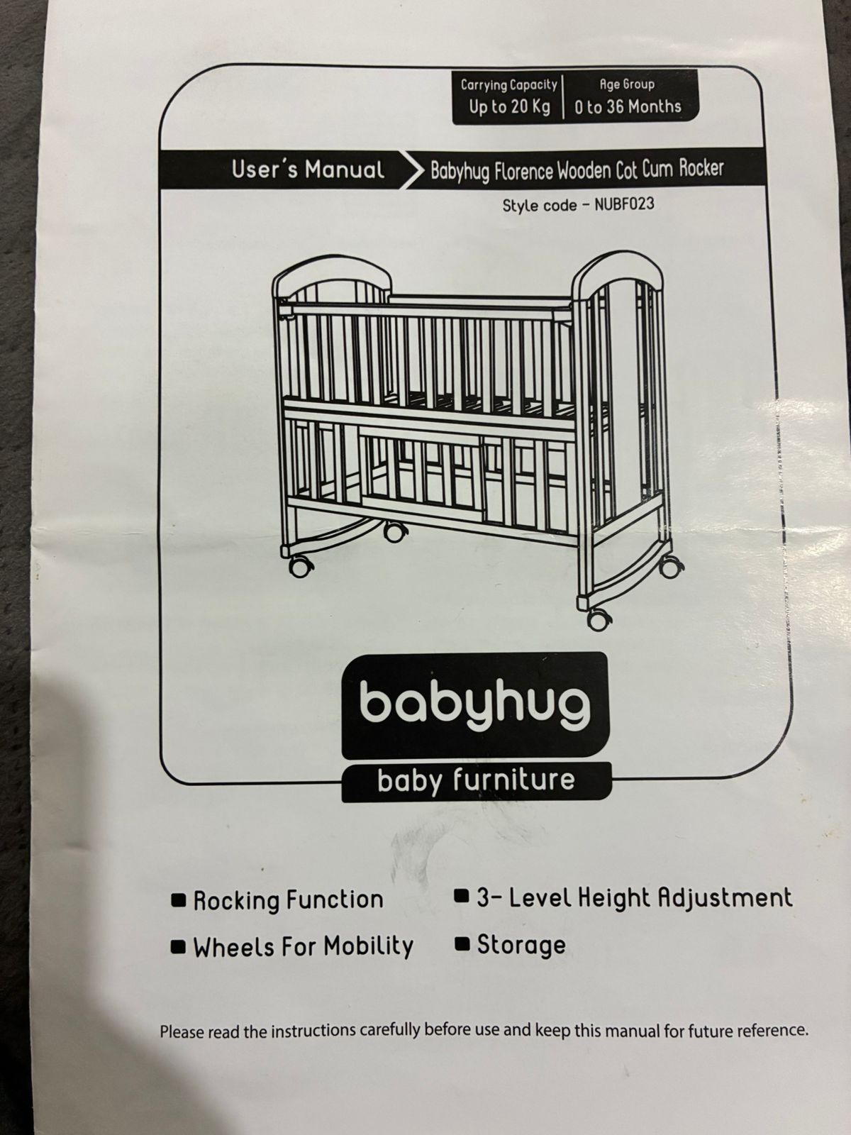 Gently used Babyhug cot for newborns Bangalore Gently used Babyhug cot for newborns Bangalore
