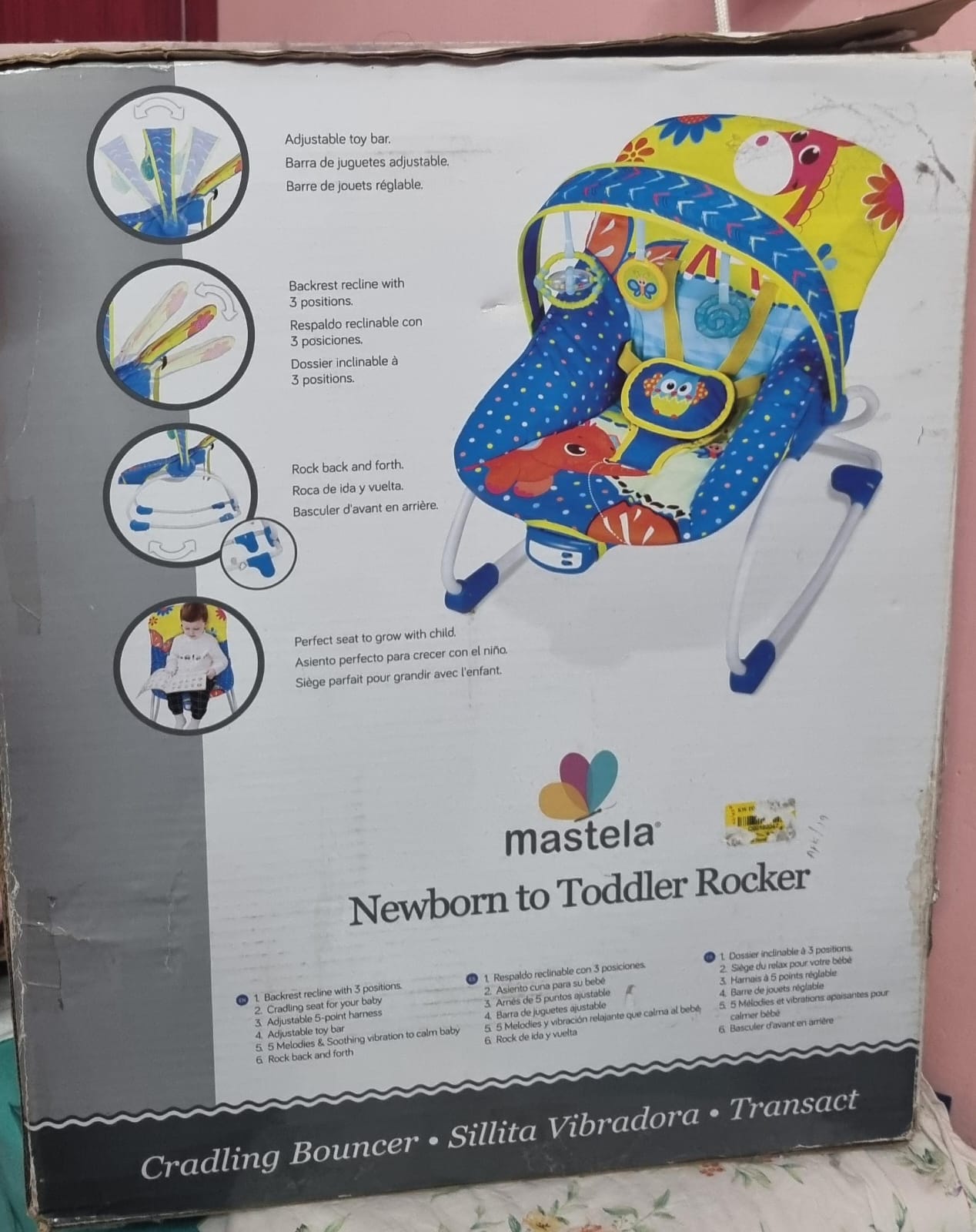 Secondhand but unused Mastela baby rocker bouncer online India