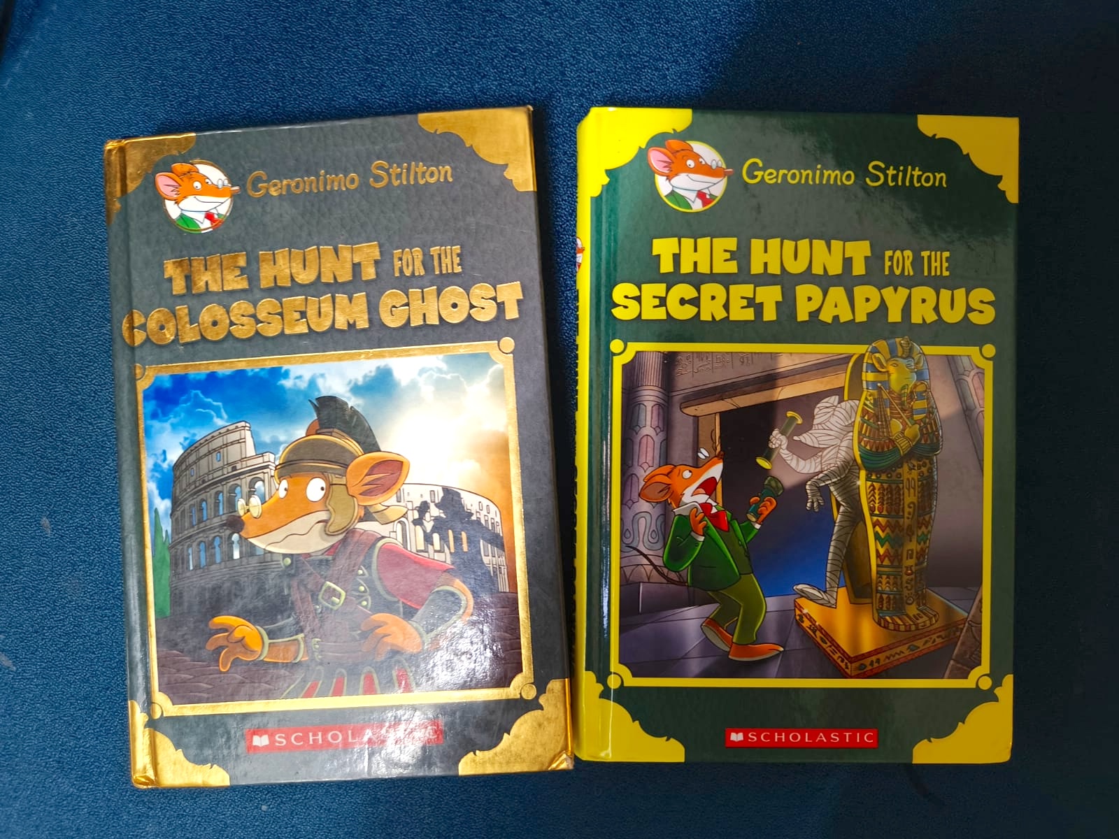 Like New Geronimo Stilton Board Books - The hunt for the secret papyrus & The hunt for the colosseum ghost