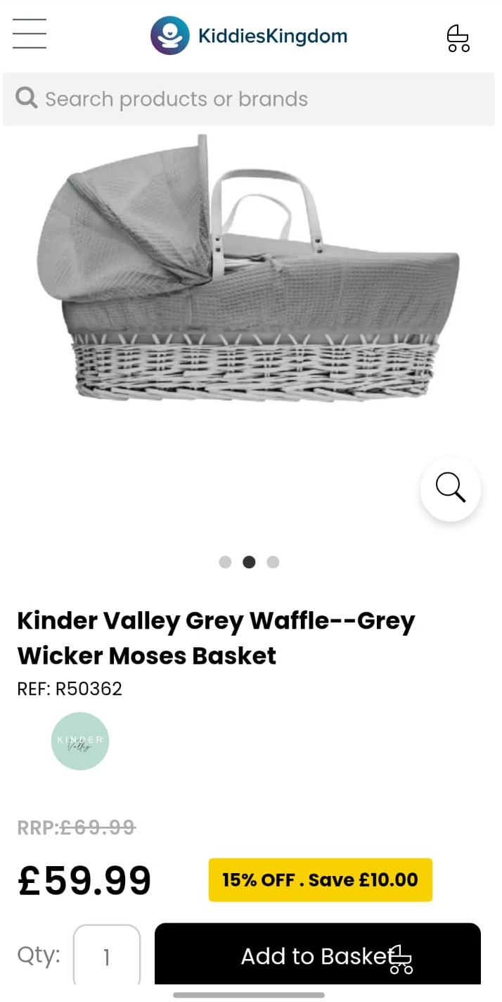 Used Kinder Valley baby basket preloved India