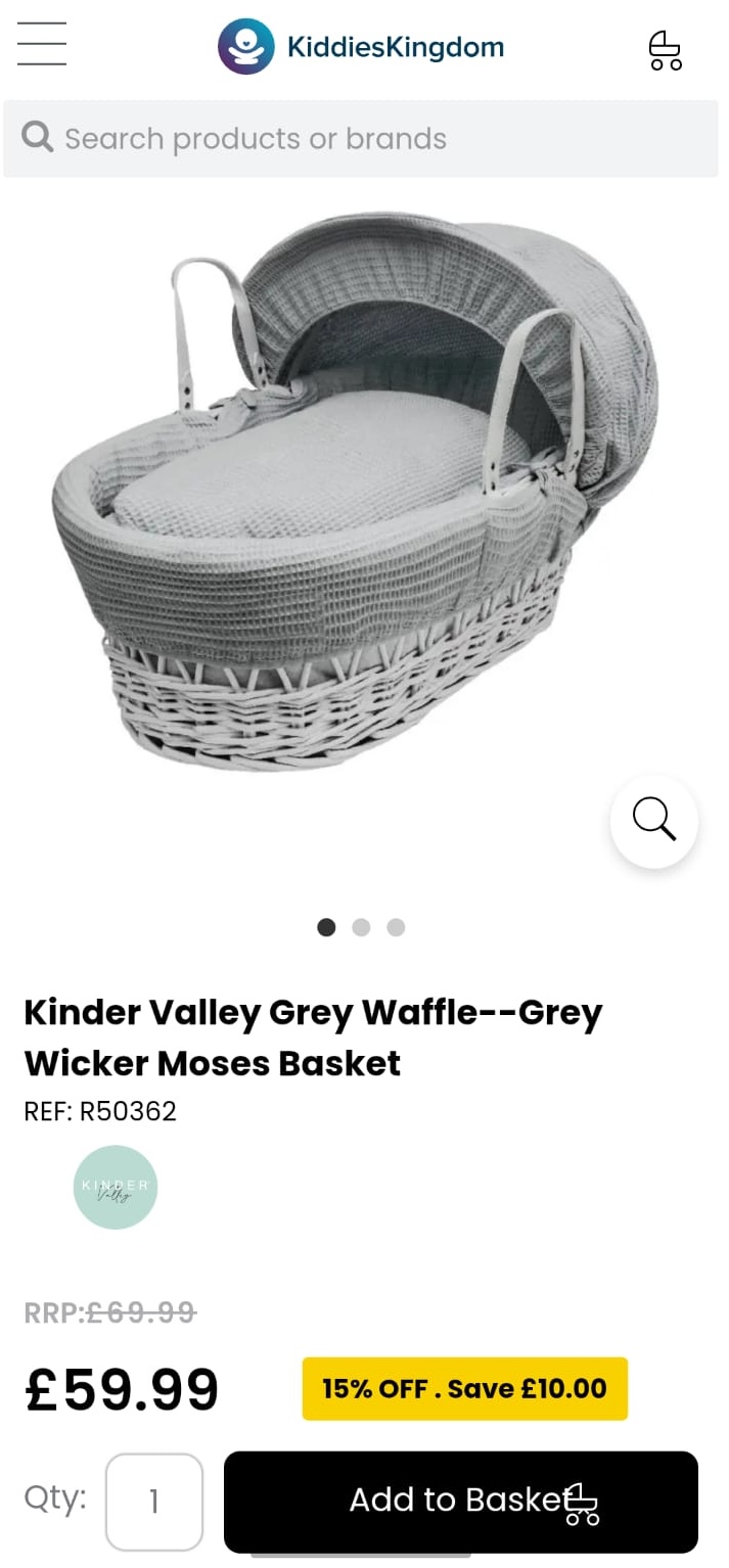 Affordable Moses basket for newborns preloved Mumbai