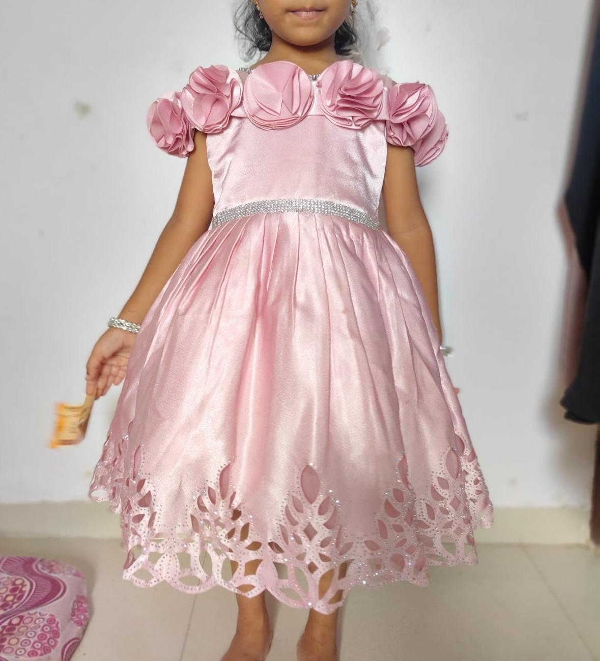 Elegant party wear dress pink preloved