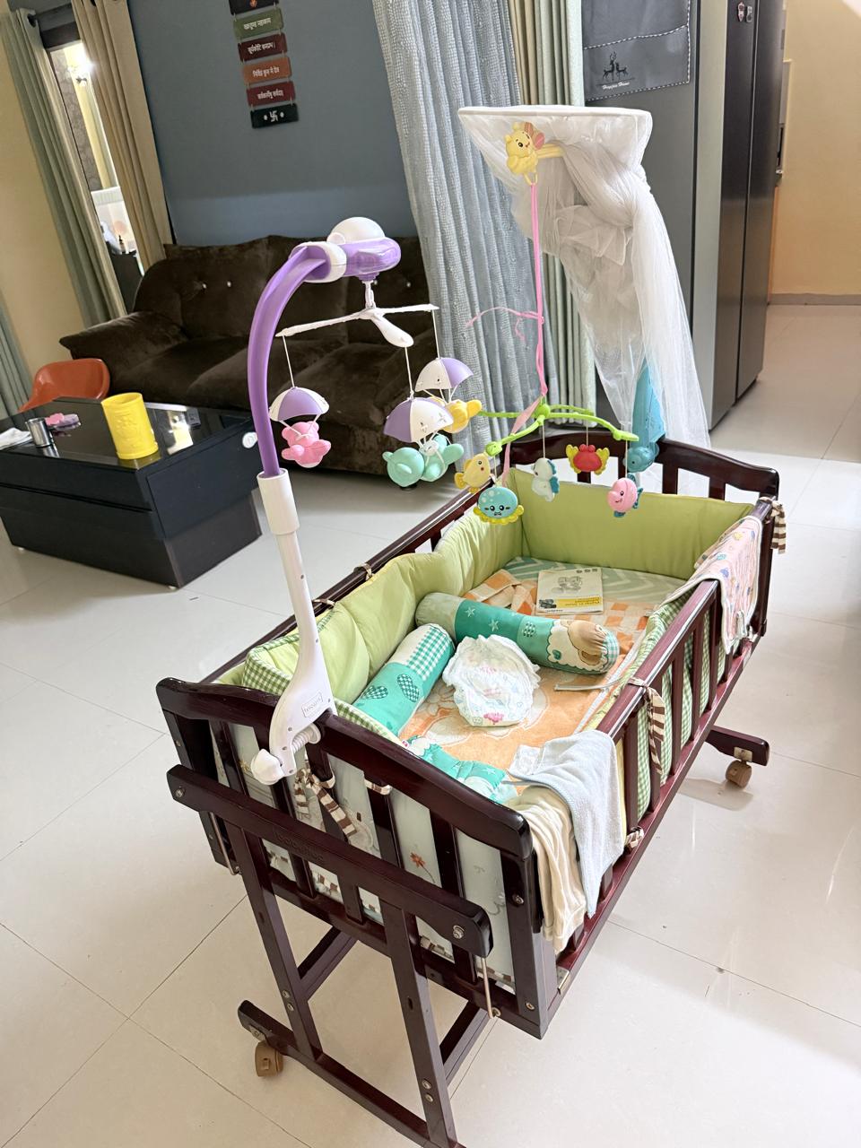 Preowned Babyhug baby swing cradle India